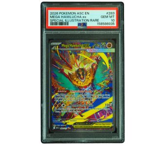 Mega Hawlucha ex #283_217 Ascended Heroes Special Illustration Rare PSA 10 Pokemon Card Front