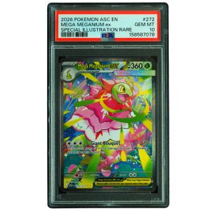 Mega Meganium ex #272_217 Ascended Heroes Special Illustration Rare PSA 10 Pokemon Card Front