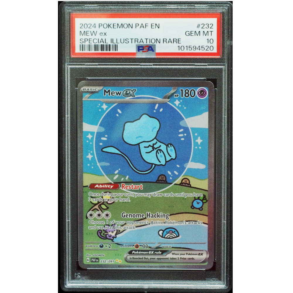 2024 Pokémon Paldean Fates Mew ex #232 Special Illustration Rare PSA 10