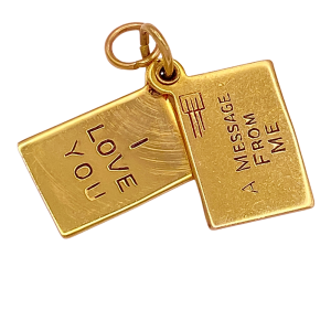Moving Vintage Sentimental Charm 14K Gold
