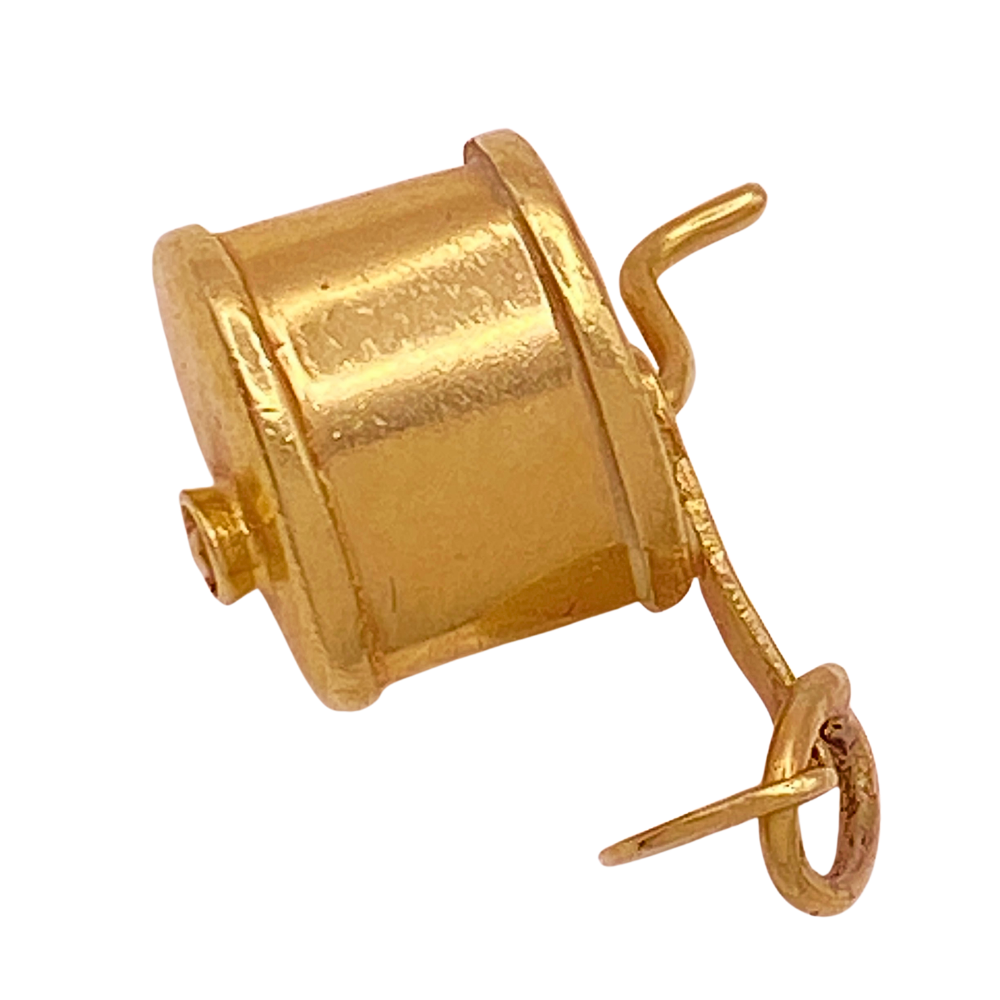 Moving Pencil Sharpener Vintage Charm 14K Gold Three-Dimensional