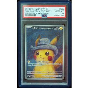 2023 Pokémon Pikachu with Grey Felt Hat #085 PSA 10