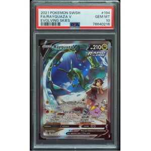 Rayquaza V #194 – Evolving Skies – PSA 10 Gem Mint