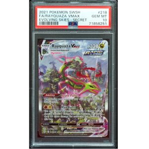 Rayquaza VMAX #218 – Evolving Skies – PSA 10 Gem Mint
