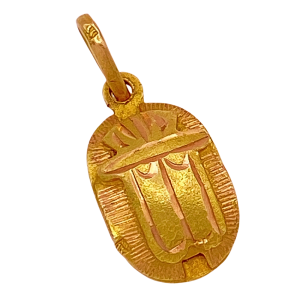 Scarab Beetle Charm 18K Gold