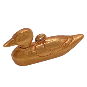 Vintage Moving Duck Charm 14K Gold