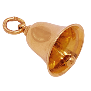 Vintage Musical Bell Charm 14K Gold