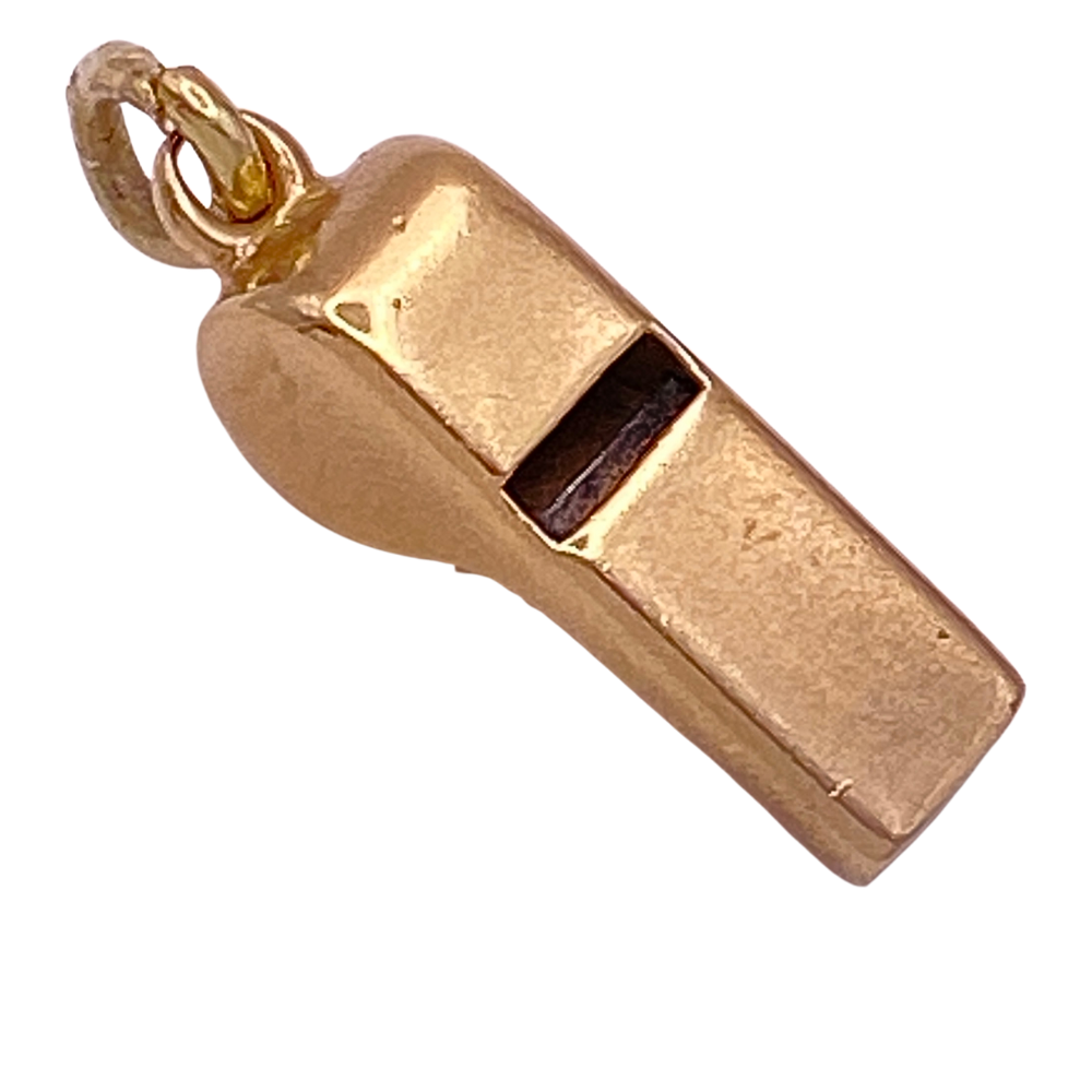 Vintage Whistle Charm 14K Gold Three-Dimensional circa 1940’s