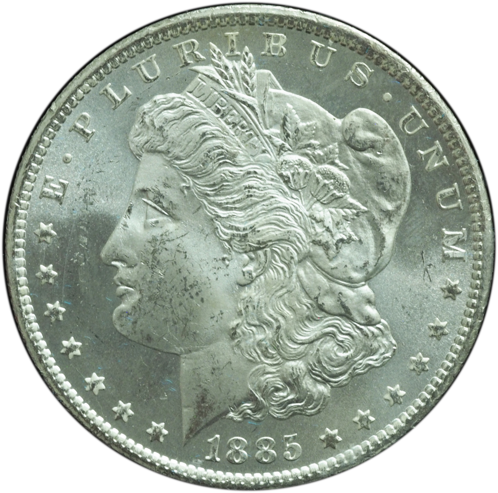 1885-CC Morgan Dollar GSA – Original Box & COA – Bright White