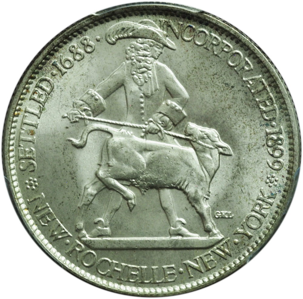 1938 New Rochelle Commemorative Half Dollar MS67 PCGS