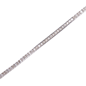 4 carat channel set tennis bracelet 14k white gold