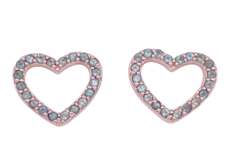 Alexandrite Heart Stud Earrings 14KWG