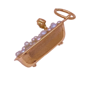Bubble Bath Charm 14KYG Seed Pearl