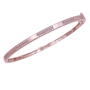Diamond Accent .99 CTW Bangle Bracelet 14KWG