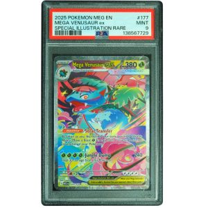 Mega Venusaur ex #177_132 Mega Evolution SIR PSA 9 Pokemon Card Front