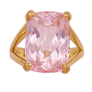 Morganite Statement Ring 14K Gold