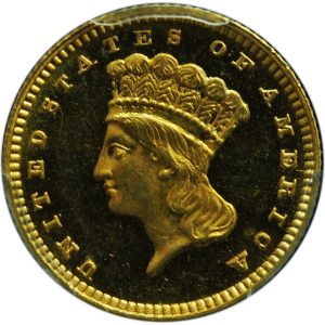 Proof 1888 $1 Gold Indian Princess PR64 CAM PCGS