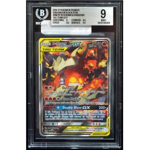 2019 Pokémon Reshiram & Charizard-GX SM201 Black Star Promo BGS 9 Mint