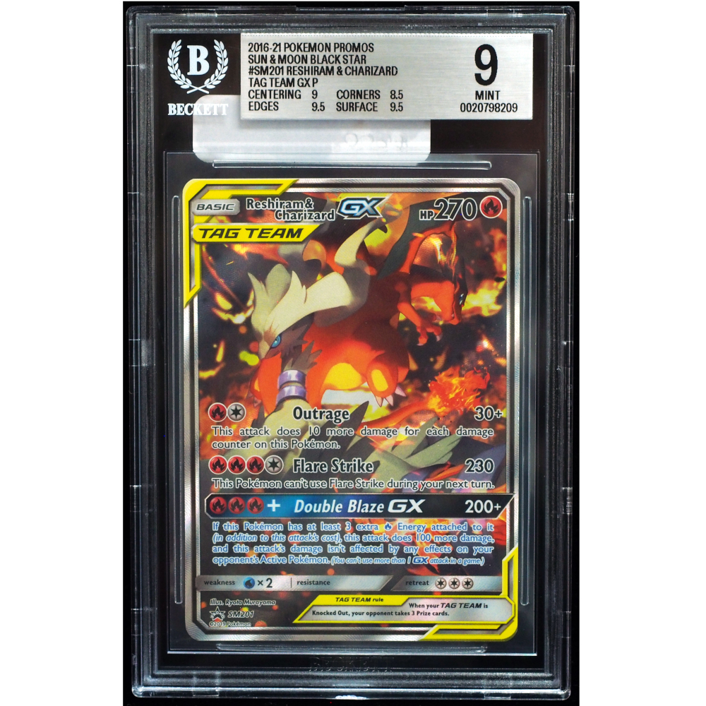 Buy 2019 Pokémon Reshiram & Charizard-GX SM201 Black Star Promo