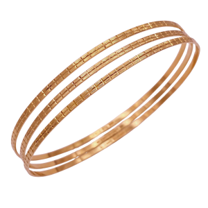 Set of 3 Bangle Bracelets 14KYG