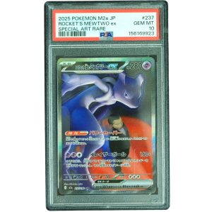 Team Rocket's Mewtwo ex #237_193 Mega Dream SAR PSA 10 Pokemon Card Front