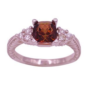 Tourmaline Diamond Ring 14KWG