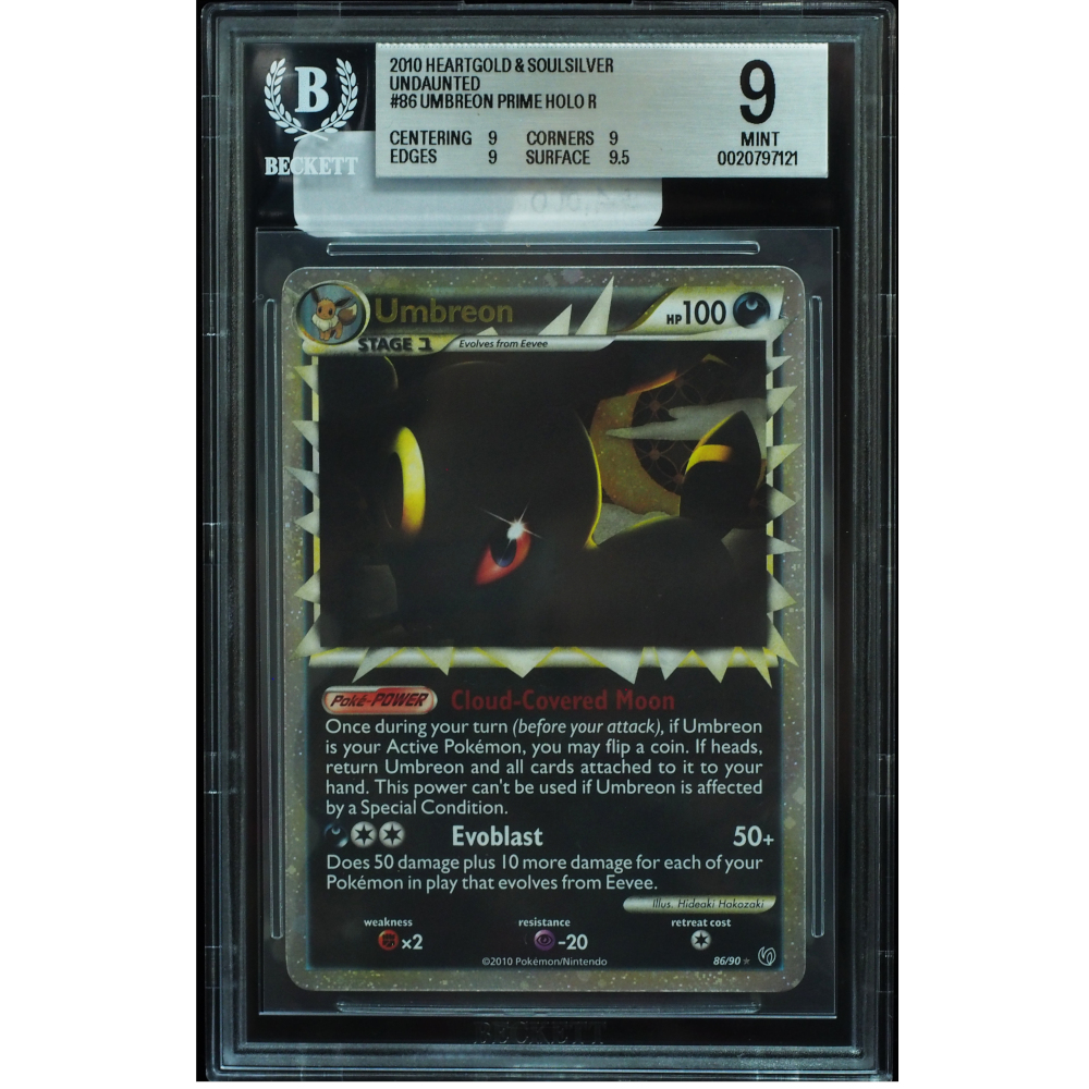 Buy 2010 Pokémon Umbreon Prime #86 HS—Undaunted BGS 9 Mint Online