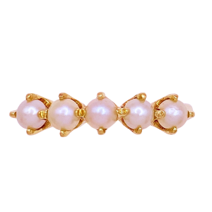 Vintage Pearl Band Ring 14KYG