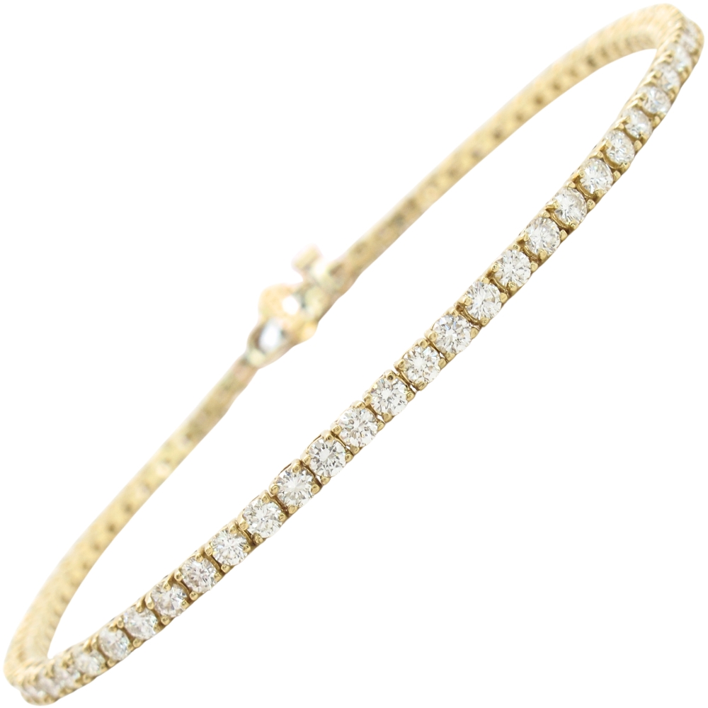 2.99ctw Diamond Tennis Bracelet 14K Yellow Gold