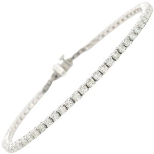 3.04ctw Diamond Tennis Bracelet 14K White Gold front
