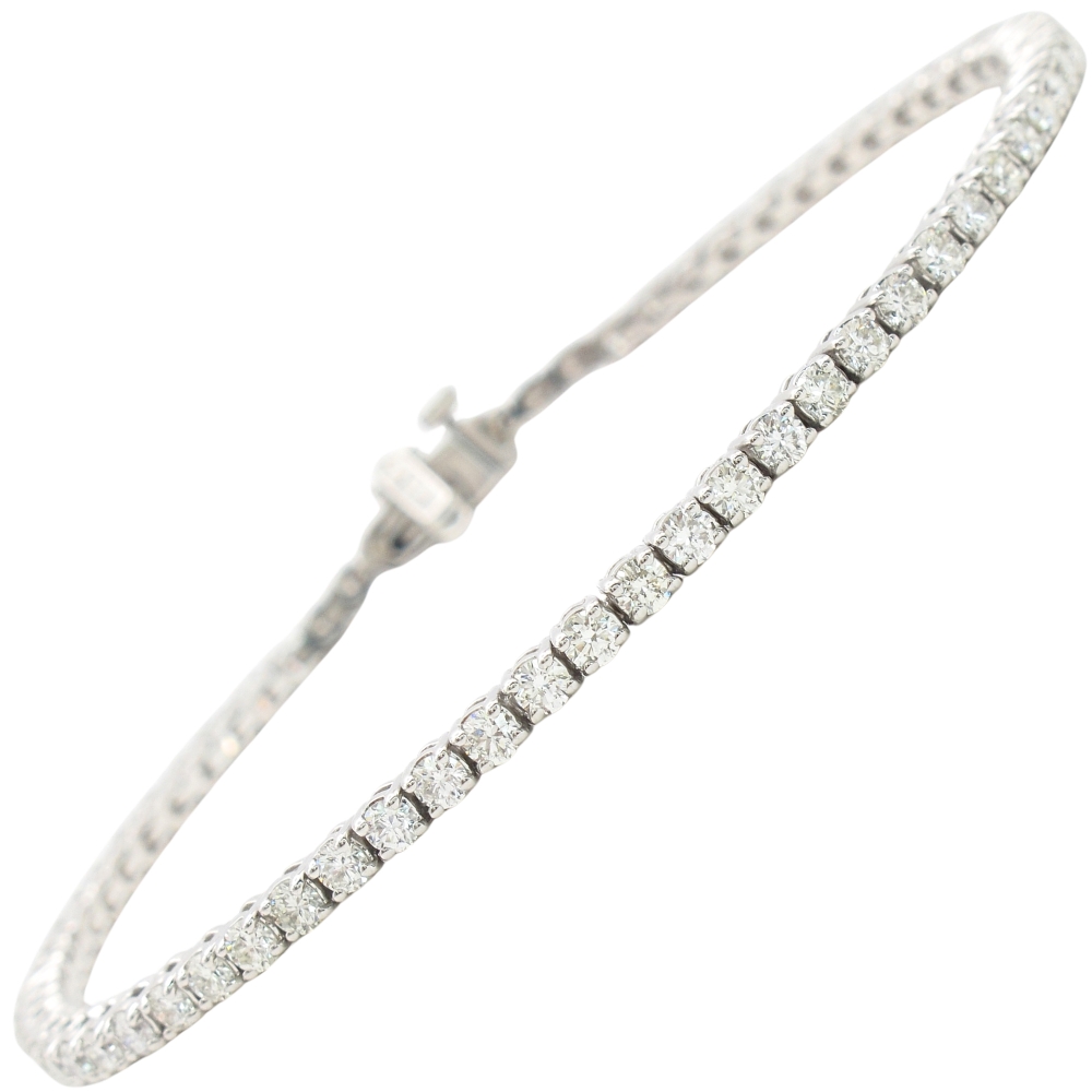 3.04ctw Diamond Tennis Bracelet 14K White Gold