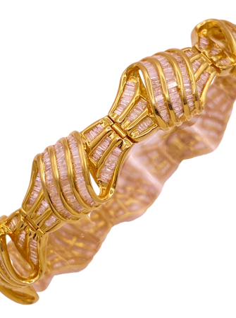Impressive 6.52 Carat TW Diamond Bracelet 14K Gold 29.0 Grams