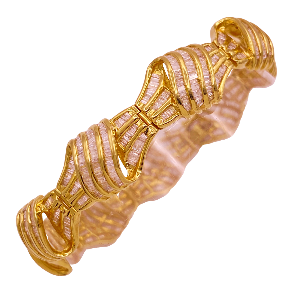 Impressive 6.52 Carat TW Diamond Bracelet 14K Gold 29.0 Grams