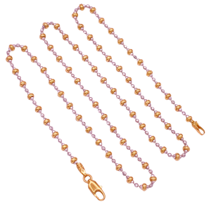 Bead Design 14K Two-Tone 14K Gold Necklace