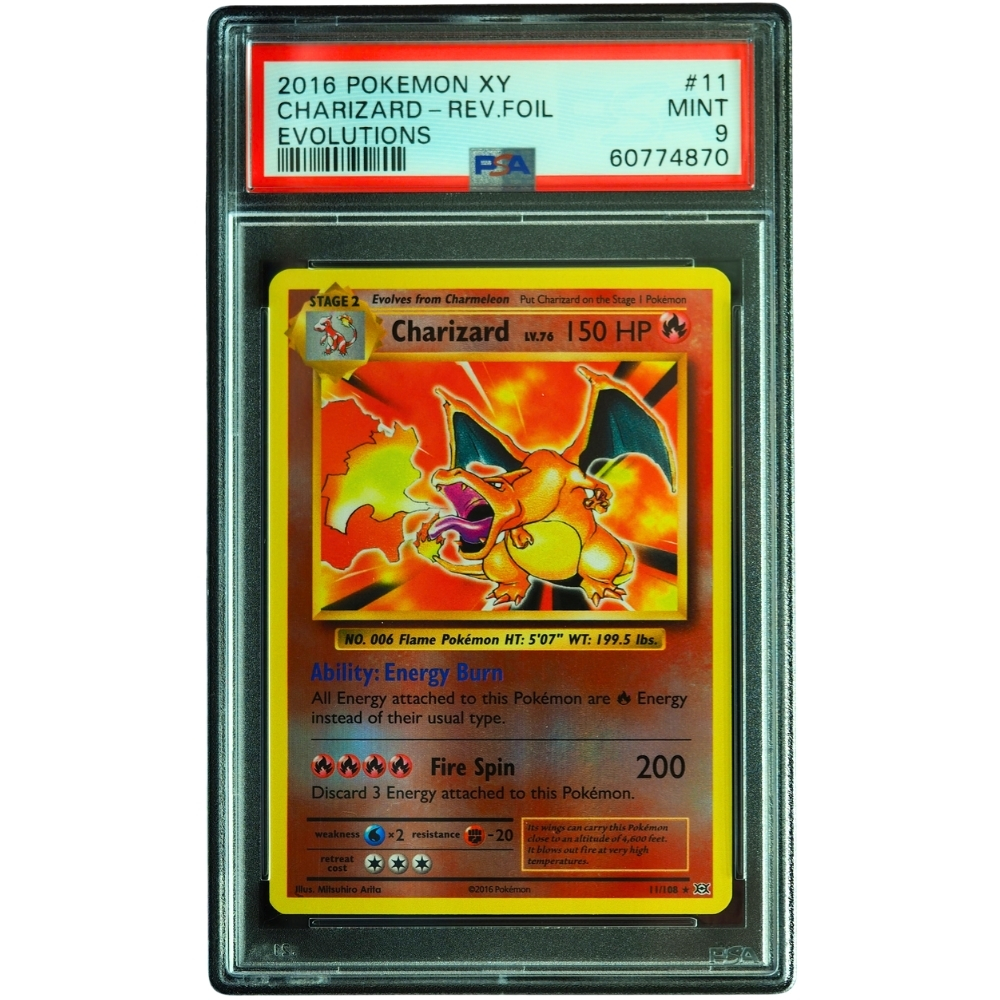 Charizard #11/108 Evolutions Reverse Holo Rare PSA 9 Pokémon Card