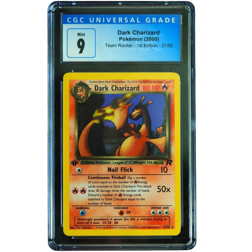 Dark Charizard #21/82 Team Rocket 1st Edition Rare CGC 9 Pokémon Card