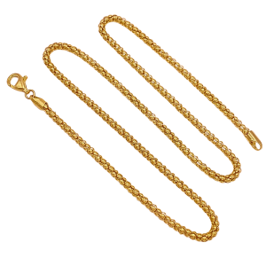 Popcorn Link Necklace 14KYG