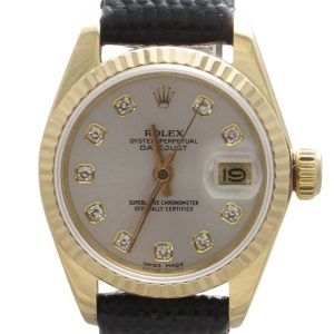 Pre-Owned Ladies 26MM Rolex Presidential (1979) 18kt Yellow Gold On Leather Model 6917