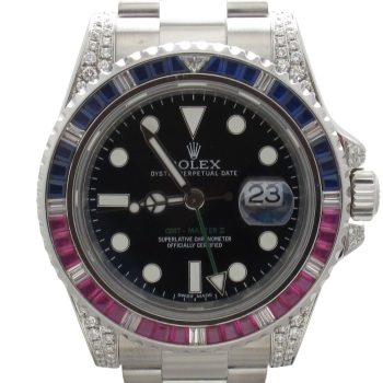 Pre-Owned Rolex 40MM GMT Master II (2007) Stainless Steel Model 116710LN