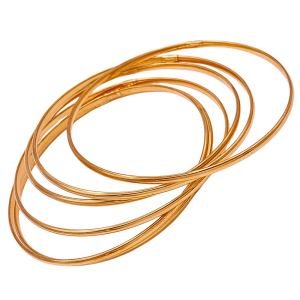 Set of 6 14KYG Bangle Bracelets