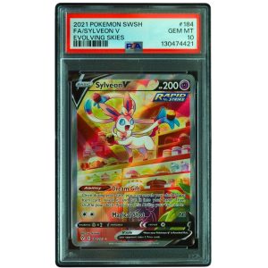 Sylveon V #184_203 Evolving Skies Ultra Rare PSA 10 Pokemon Card Front