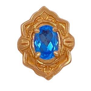 Victorian Revival Slide Charm 14K Gold Topaz